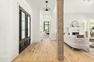 Entryway featuring a healthy amount of sunlight and light wood-type flooring