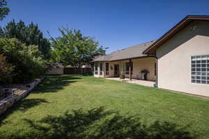 View of yard featuring a patio area