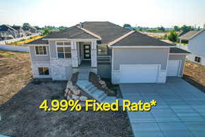 View of front facade with a garage