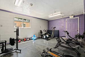 Cottage facility with exercise room.