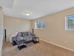 View of carpeted living room