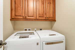 Basement laundry room