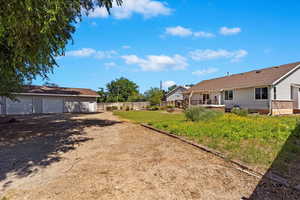 View of yard featuring a deck