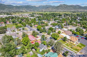 Bird's eye view featuring a mountain view