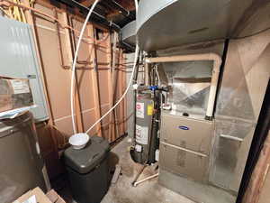 Utility room with water heater