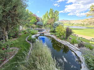 Exterior space featuring a mountain view