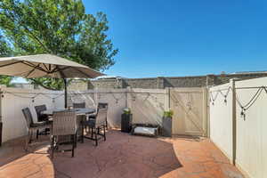 Spacious fenced patio great for gatherings