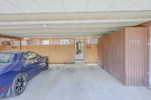 Garage with a carport