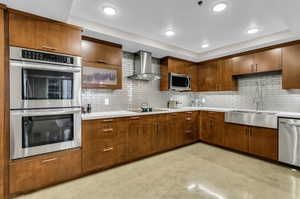 Gourmet kitchen with double ovens. Perfect for culinary enthusiasts.