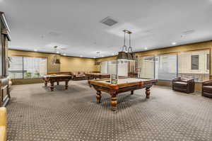 Stylish billiards room perfect for socializing and unwinding.