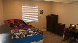 View of carpeted bedroom