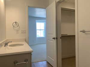 Bathroom featuring vanity