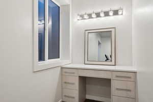 Bathroom featuring vanity