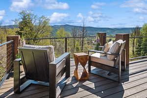 Deck with a mountain view