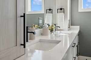 Bathroom view of vanity
