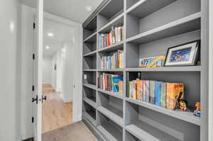 Interior space featuring hardwood / wood-style flooring