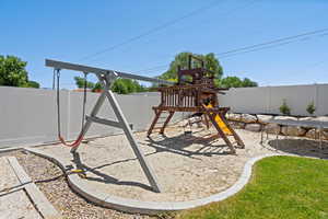 View of landscaped area perfect for play area or seating area