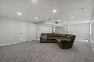 Huge family room perfect for movie or game nights