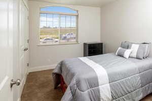 Bedroom featuring carpet floors