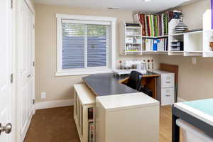 View of carpeted office space