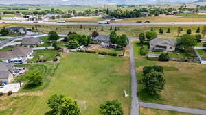 Aerial view featuring a rural view