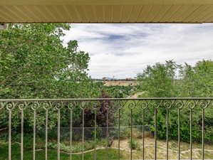 View of balcony of the Primary Suite.