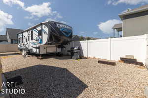 View of yard with RV parking