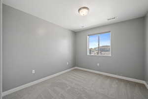 View of carpeted spare room