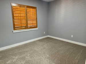 View of carpeted spare room