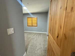 View of carpeted spare room