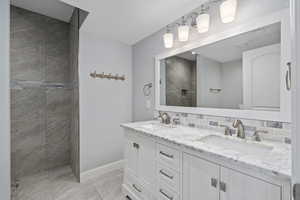 Lower level 2nd downstairs bathroom with walk-in shower