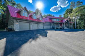 View of front of home with a garage