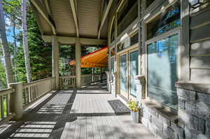 View of wooden terrace