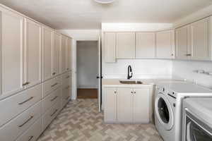 Plenty of storage in the laundry room