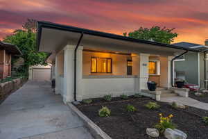 Driveway with two car garage