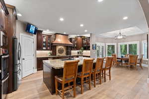 Amazing gourmet kitchen! Sellers have a quote to paint cabinets if buyer wants a different color.