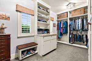 Spacious primary bedroom closet