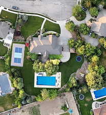 Photo mock up of potential pool and pickleball court locations. Home does not currently have a pool or pickleball court.