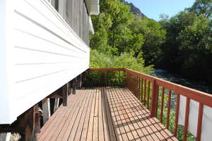 View of wooden deck