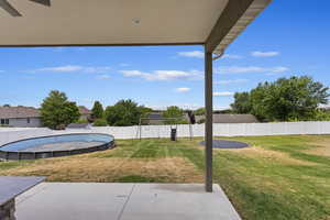 View of patio / terrace with a fenced in pool