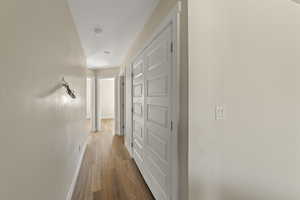 Upstairs hallway with Laundry