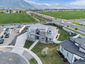 Bird's eye view with a rural view and a mountain view