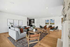 Living room featuring light hardwood / wood-style floors