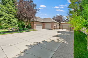 3 car garage with large detached RV garage