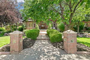 View of front elevation of the house