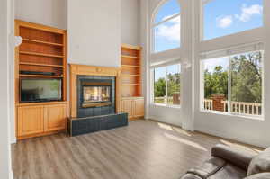 Family room with a stunning view of the property.