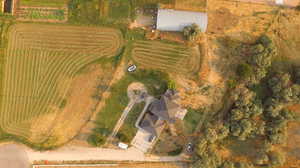 Bird's eye view featuring a rural view