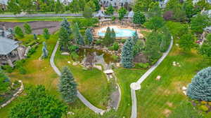 Bird's eye view of community park area