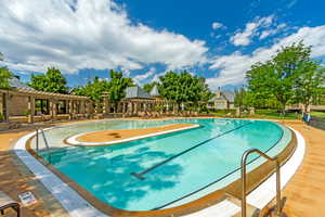 View of swimming pool amenity