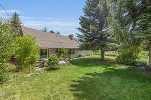 View of yard with a patio area